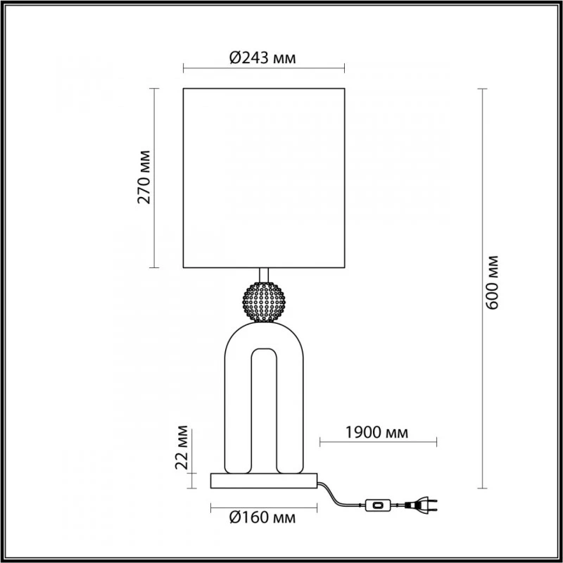 Настольная лампа Odeon Light 5410/1T