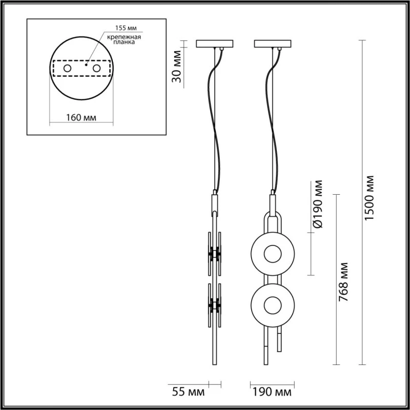 Подвесной светильник Odeon Light 5407/23L