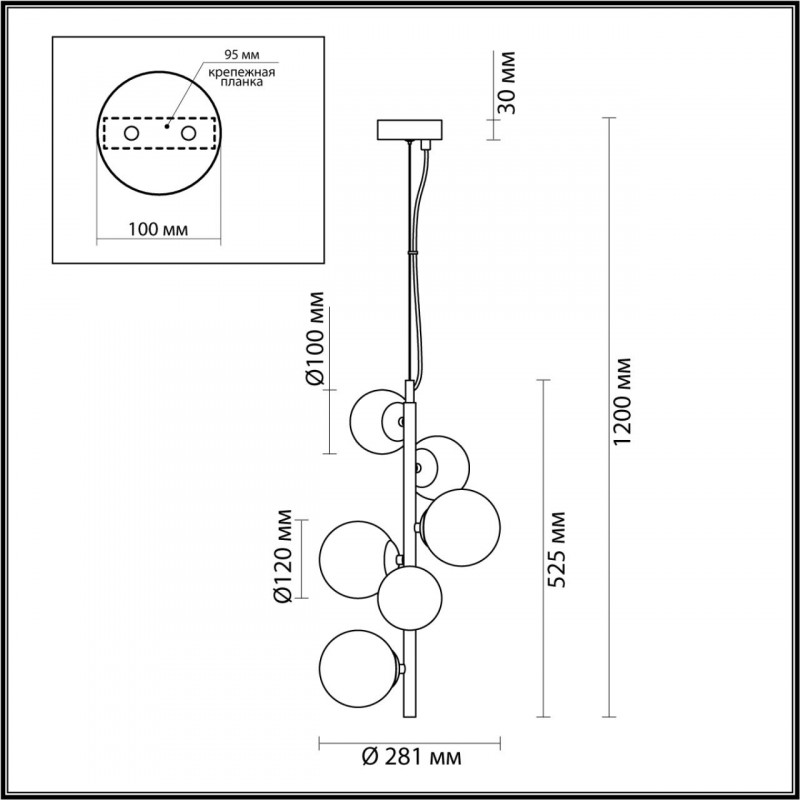 Подвесная люстра Odeon Light 4818/6